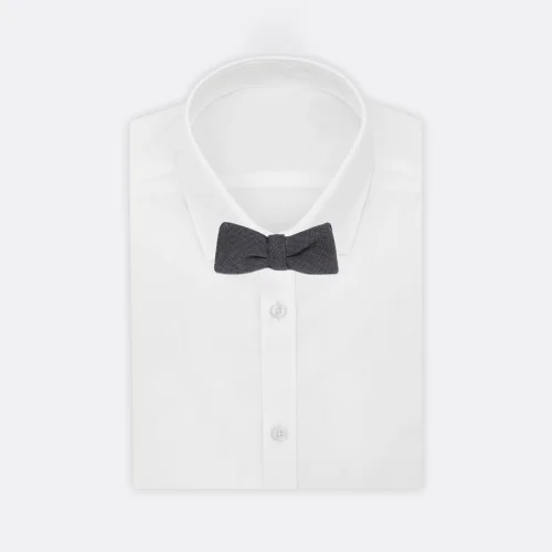 Moris - Black Pearl Batwing  Self Tie Bow Tie