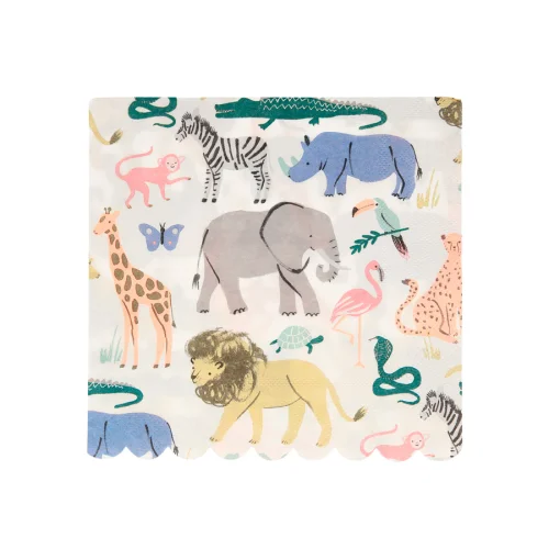 Meri Meri - Safari Animals Large Napkins