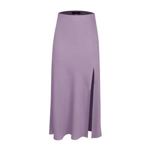 Rivus - Malus Front Slit Satin Skirt