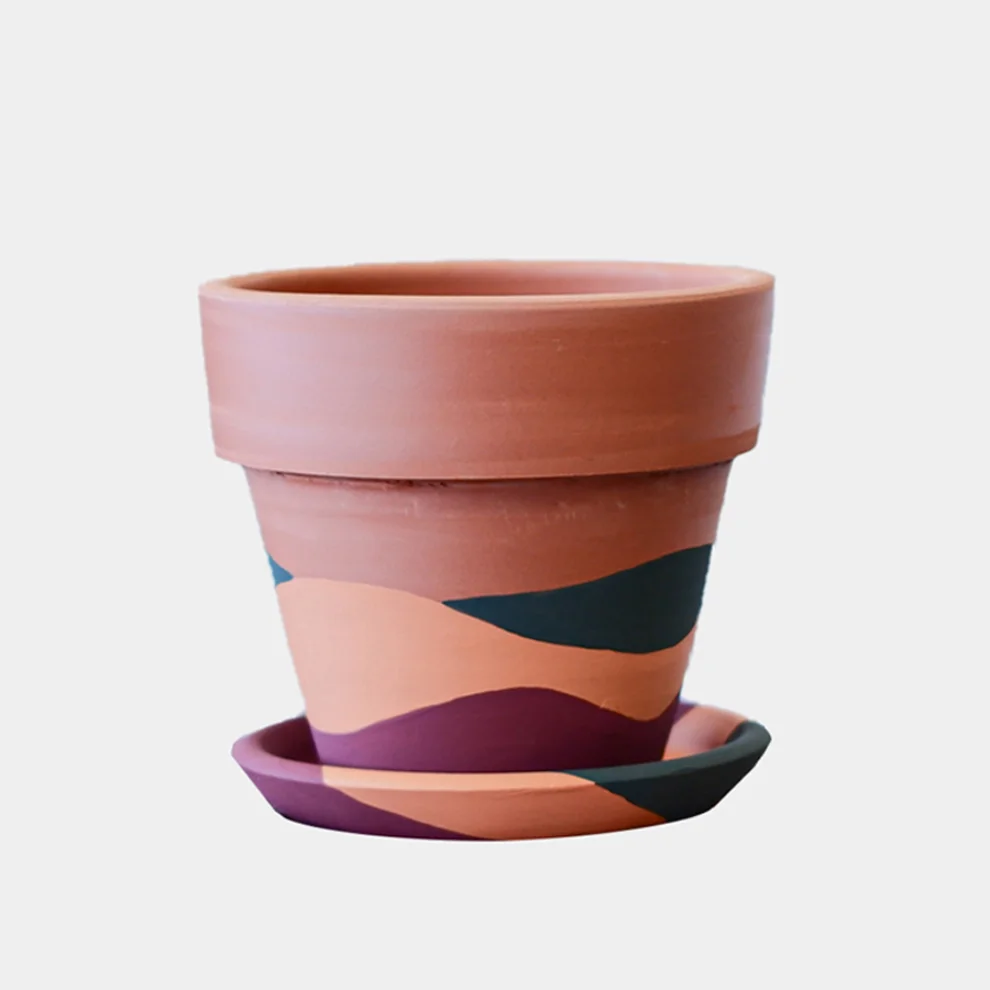 fi.dayy - Waves Terracotta Plant Pot - I