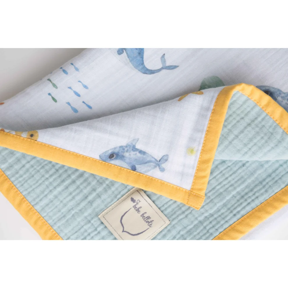 Bebe Bellota - Ocean 6 Layer Organic Baby Muslin Quilt