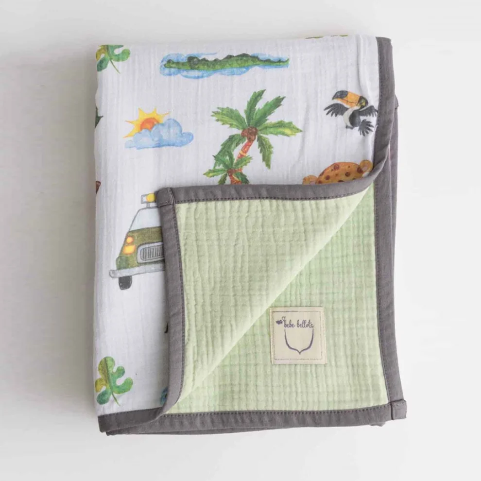 Bebe Bellota - Safari 6 Layer Organic Baby Muslin Quilt