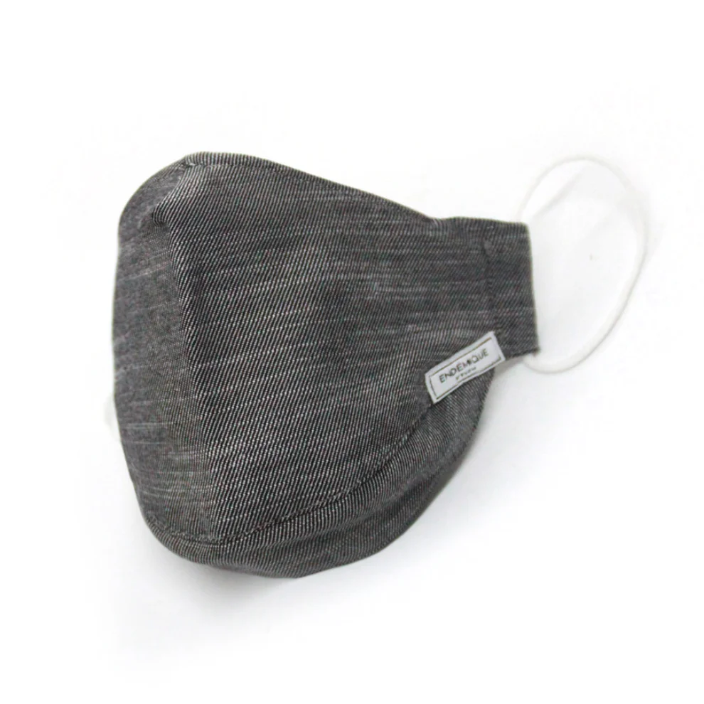 Endemique Studio - The Mask Grey Denim Washable Face Mask