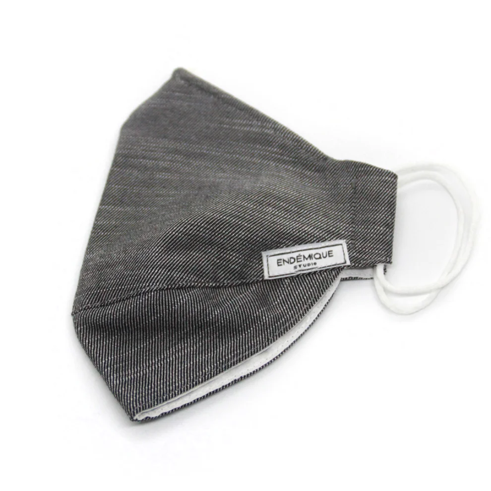 Endemique Studio - The Mask Grey Denim Washable Face Mask