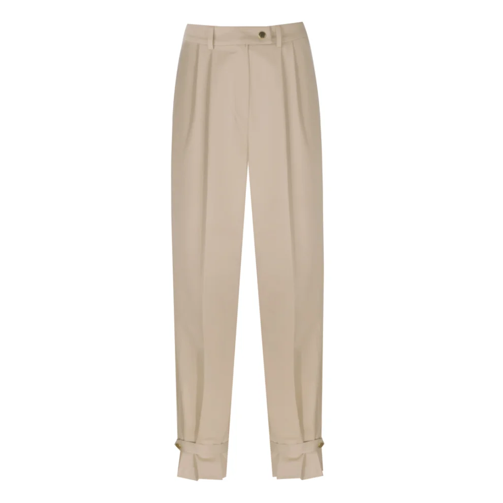 Beamy - Ksanti Cuff Detailed High Waisted Pants