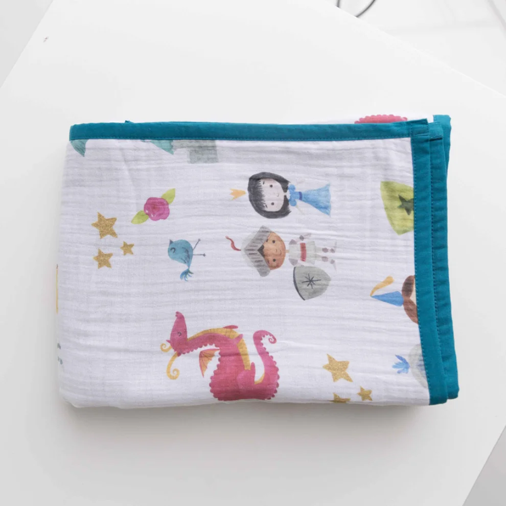 Bebe Bellota - Dragon - 6 Layer Organic Baby Muslın Quilt