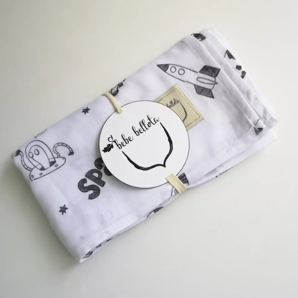 Bebe Bellota - Space - 2 Layer Organic Baby Muslın Sweddle