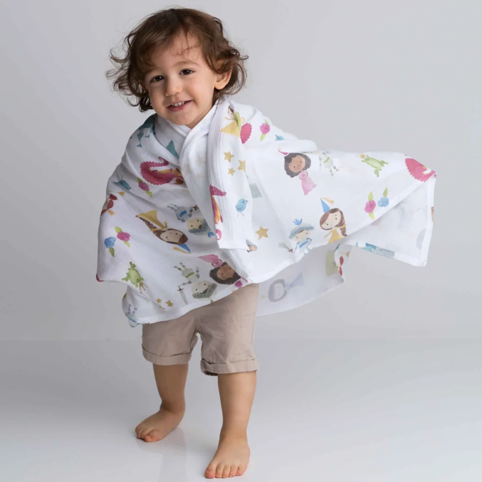 Bebe Bellota - Dragon - 2 Layer Organic Baby Muslın Sweddle