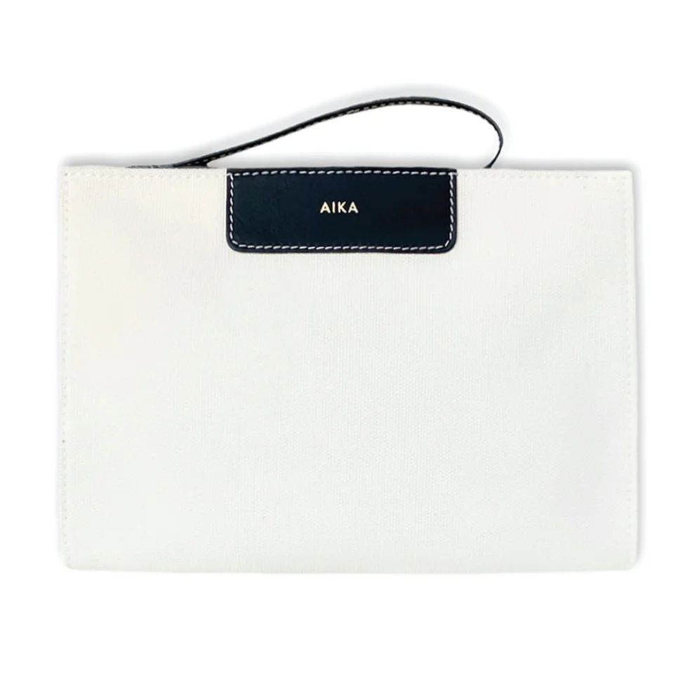 Aika Concept - Floral White Canvas Clutch