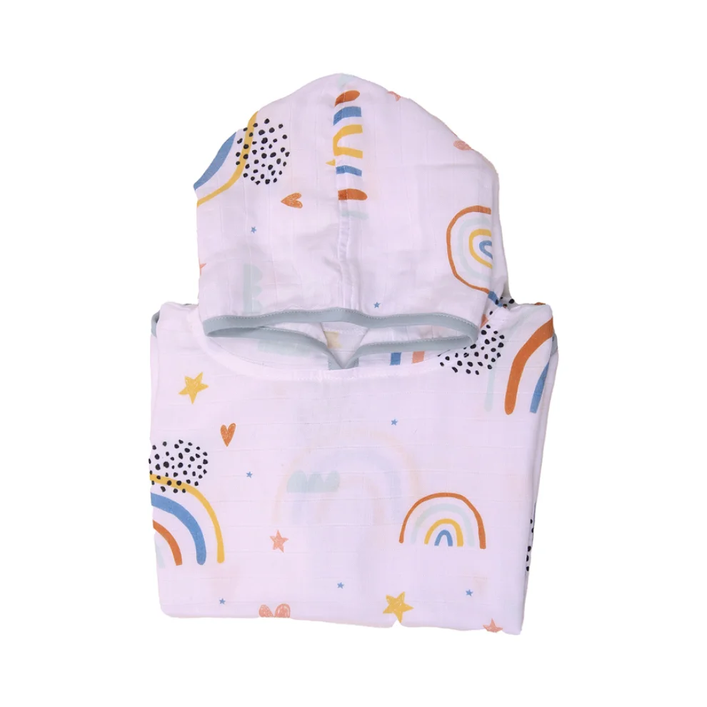 Miespiga - Rainbow Kids Muslin Poncho